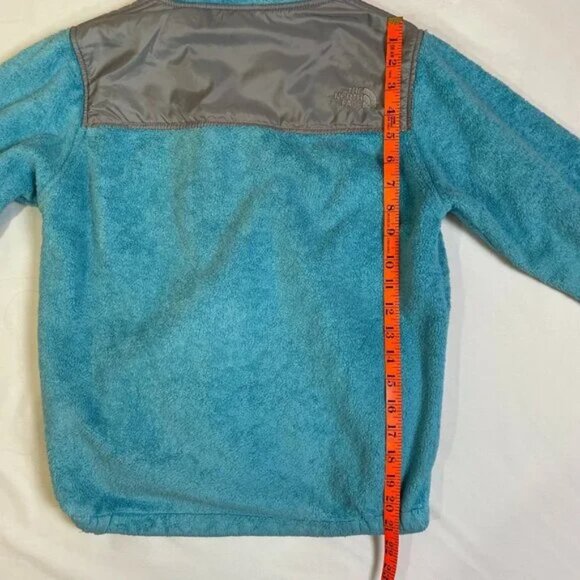 The North Face Girls Oso Hoodie Jacket Full Zip Fleece Pockets Aqua Blue Size L - Picture 8 of 12